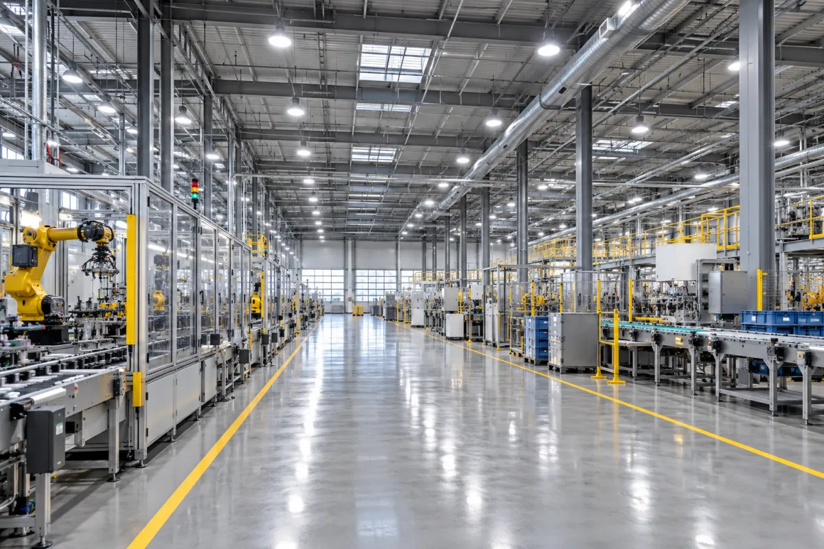 Giải pháp LED cho nhà xưởng với hệ thống đèn highbay chiếu sáng đều