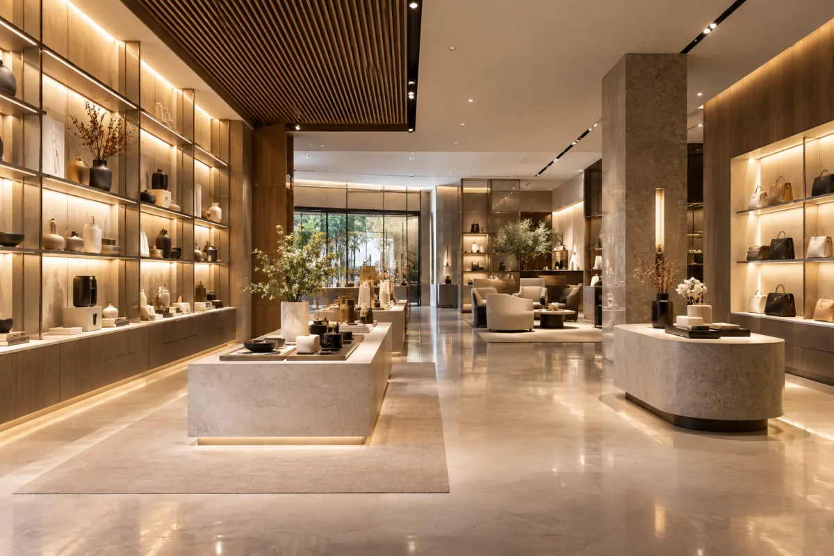 Giải pháp LED cho showroom bán lẻ hiện đại